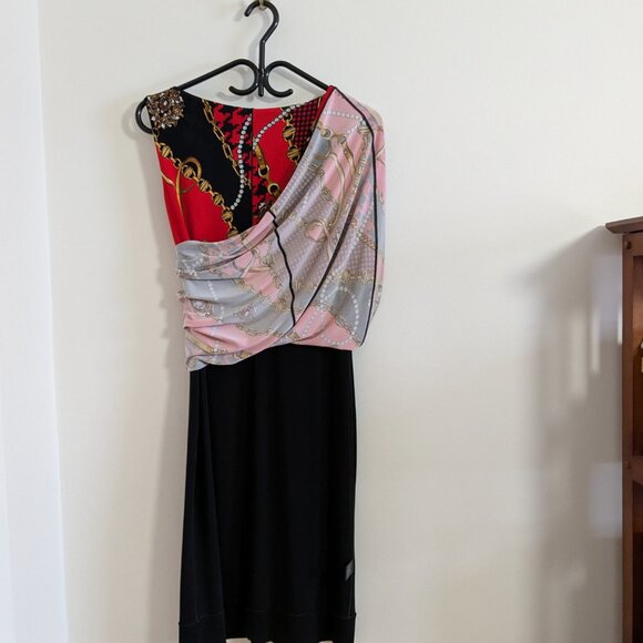 Reversible Black / Versace Inspired Dress – Size Medium - Picture 1 of 8